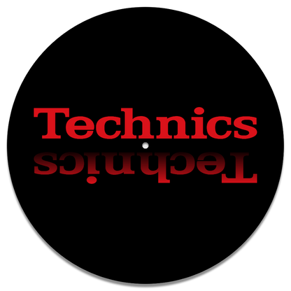 Technics x Red on Black slipmat (12")