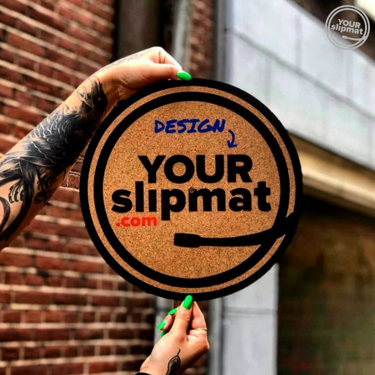 Bedrukte slipmat kurk 12"