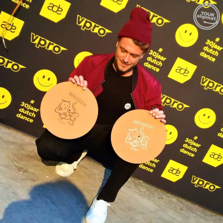 Bedrukte slipmat kurk 12"