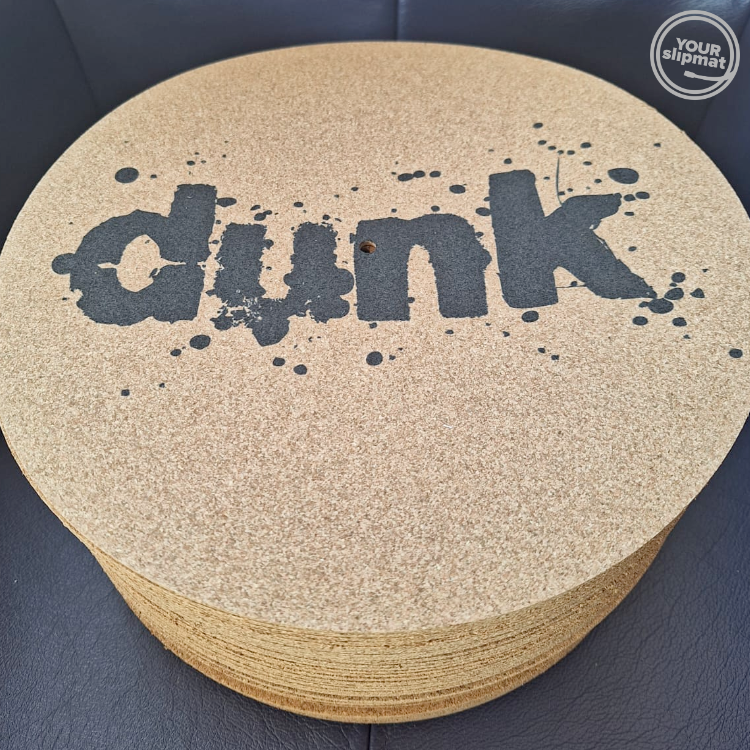 Bedrukte slipmat kurk 12"