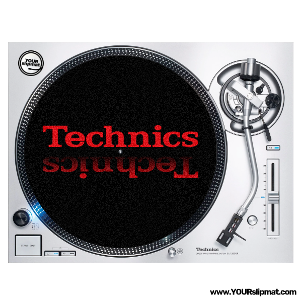 Technics x Red on Black slipmat (12")
