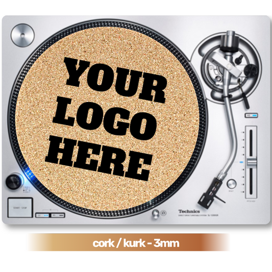 Bedrukte slipmat kurk 12"