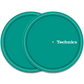 (Set van 20 of 50 stuks) Technics x White on Bluegreen slipmatten